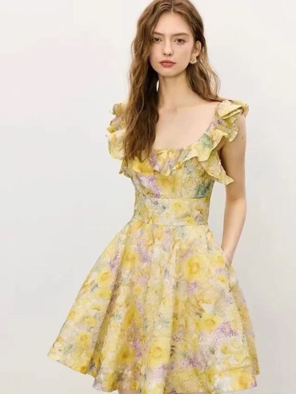 Zimmermann Open-back floral-print linen midi dress size 3